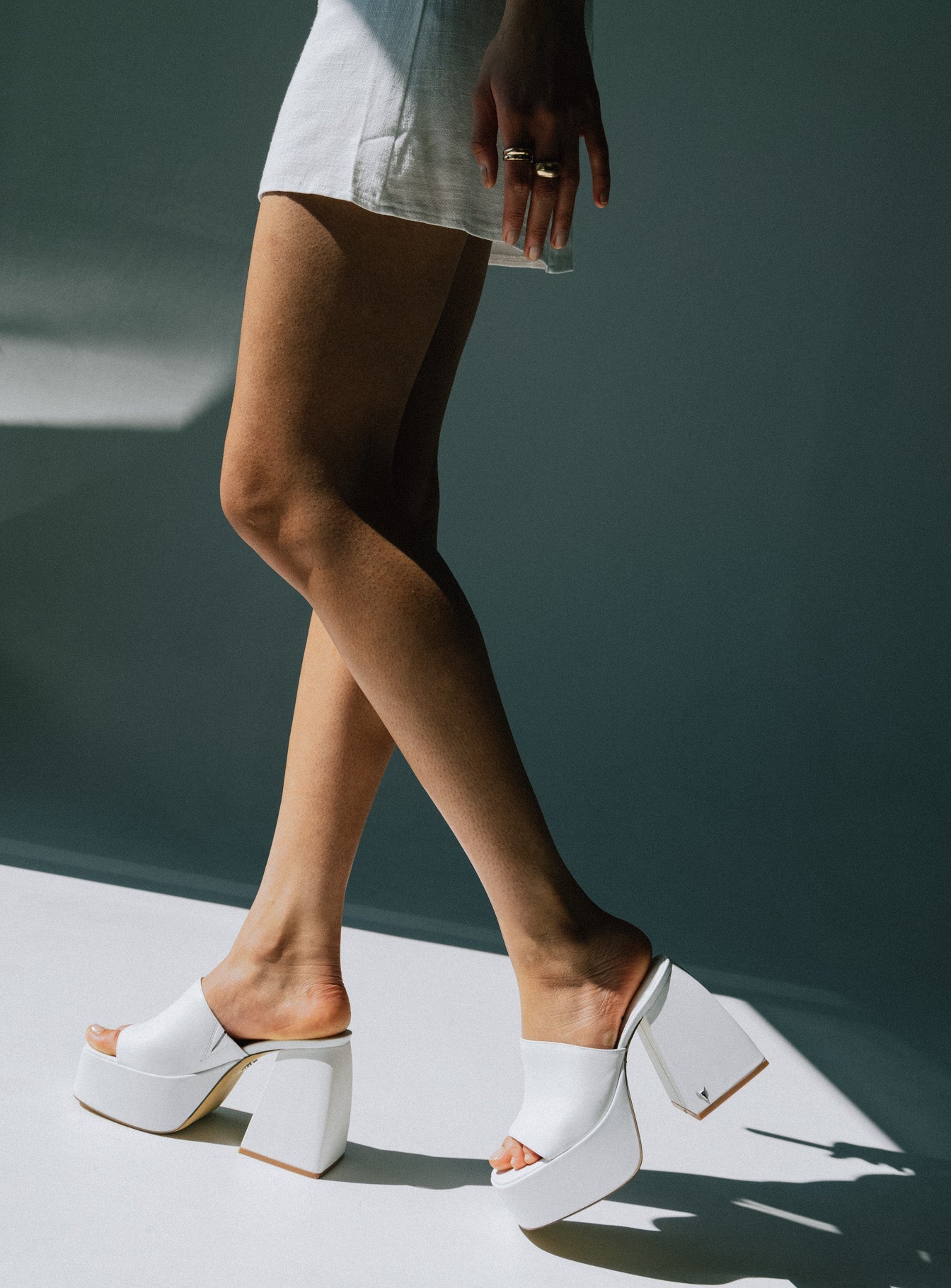 Windsor Smith Highrise Platform Heel White