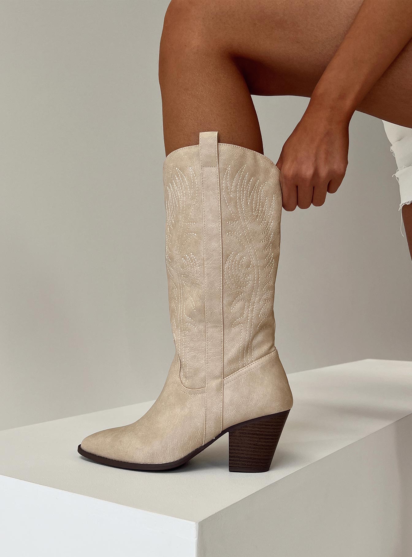 Zane Western Boot Stone