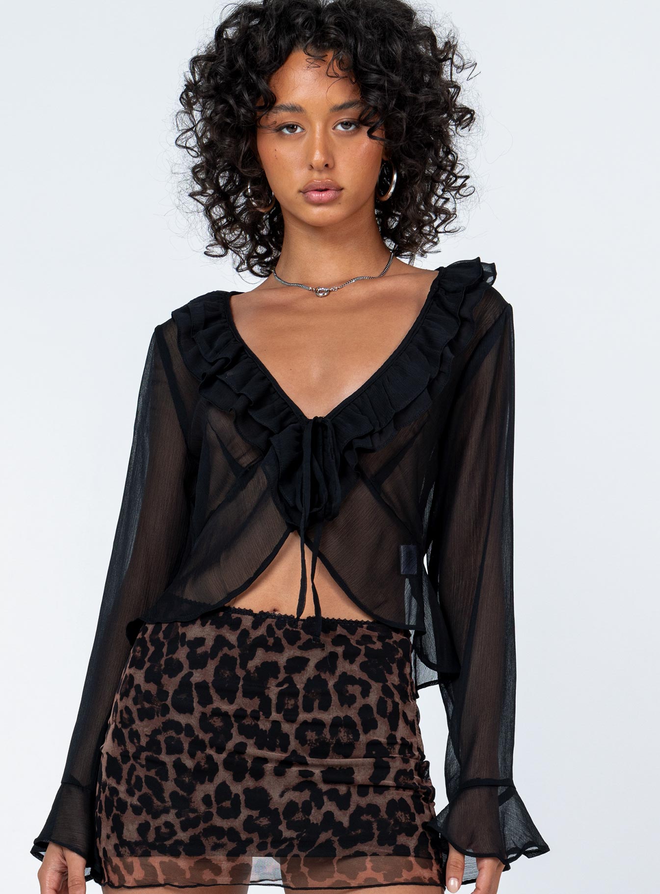 Colby Long Sleeve Top Black