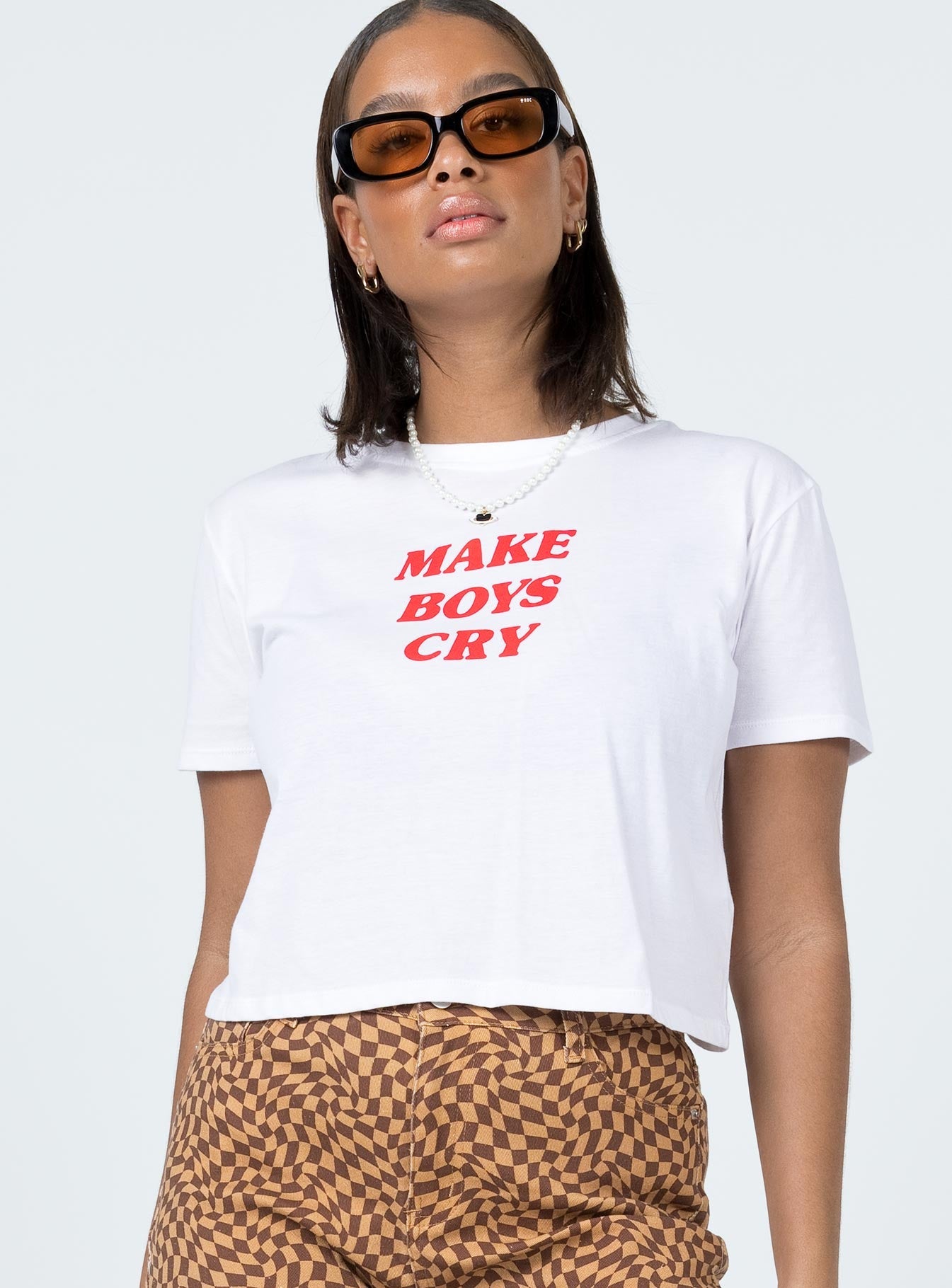 Motel Shrunk Tee White Make Boys Cry