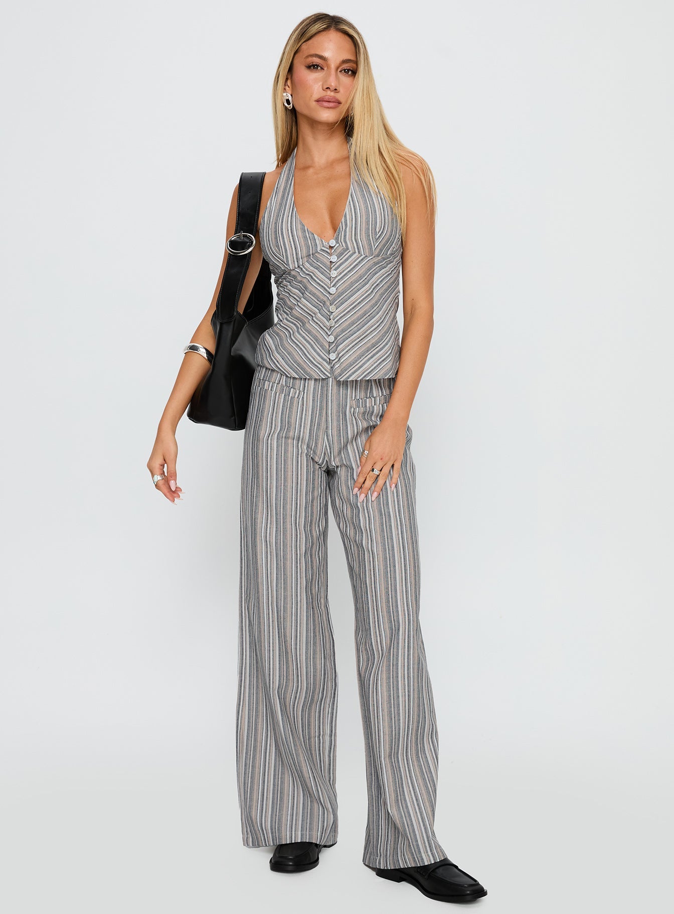 Lunelle Halter Top Multi Stripe