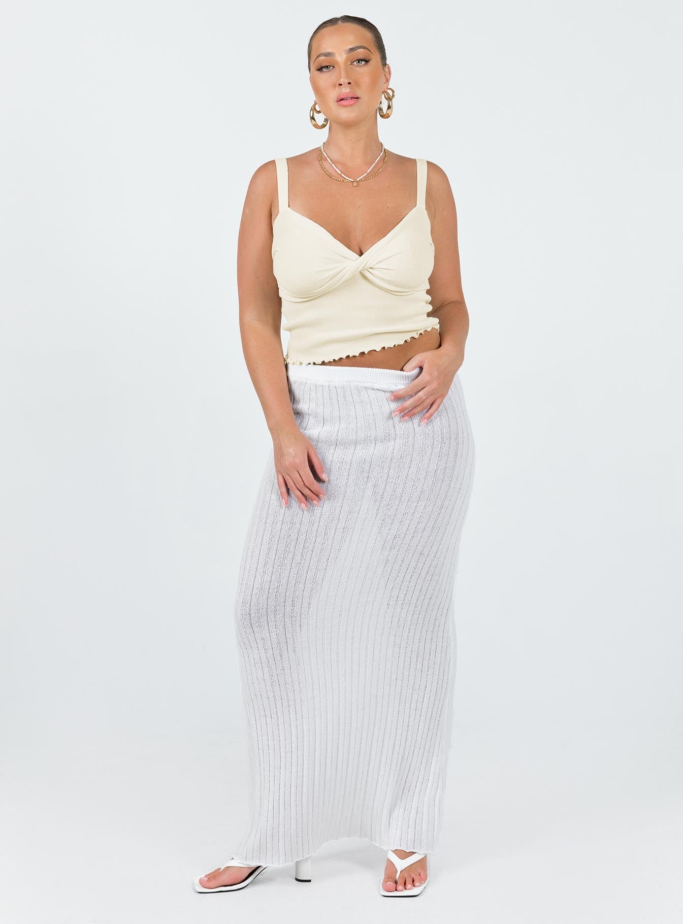 Dalma Twist Top Ivory