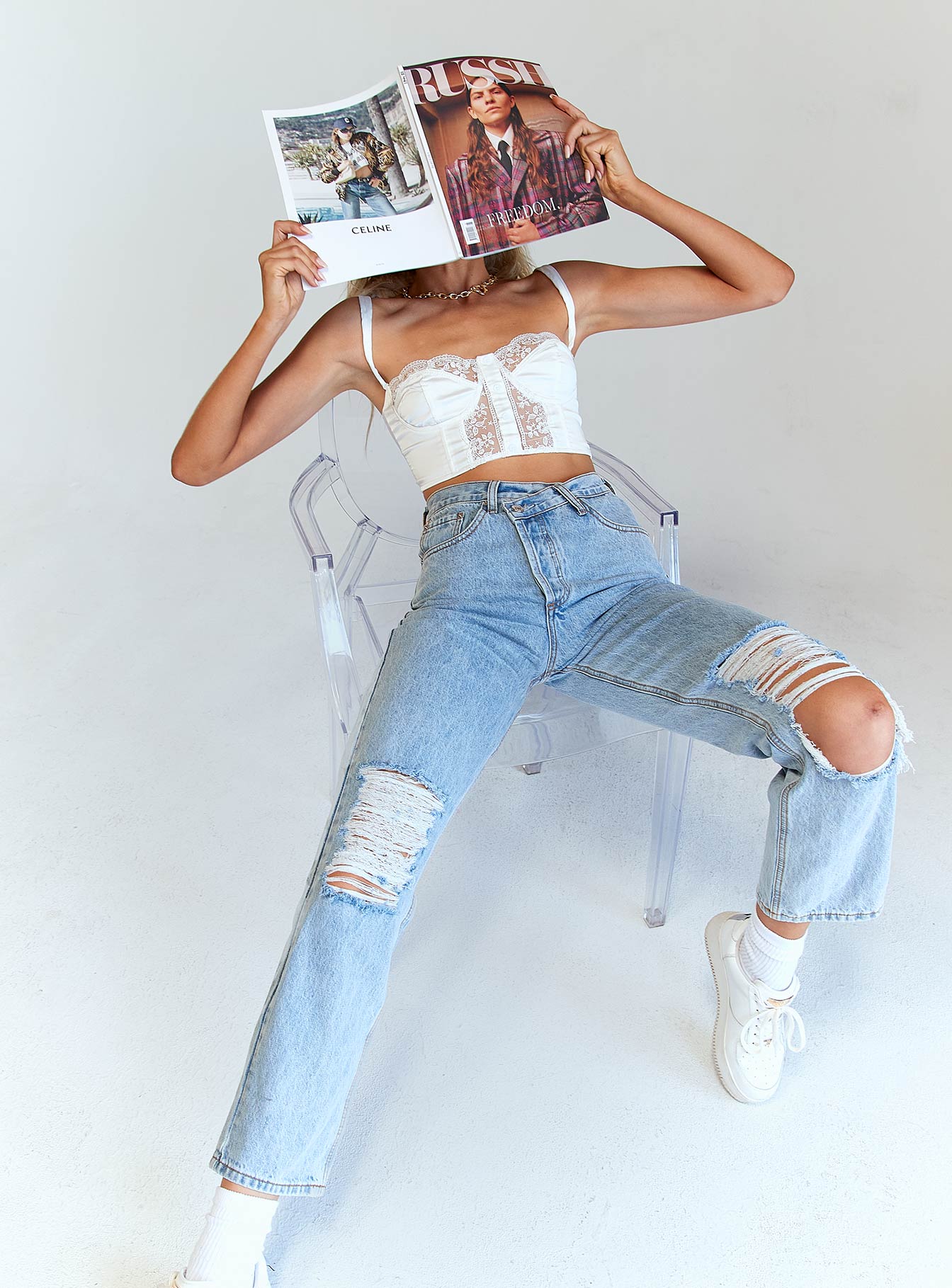 Leonara Top White