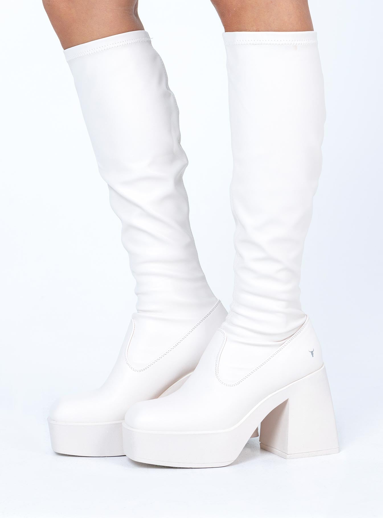 Windsor Smith BadGirls Buttermilk Stretch Sock Boots