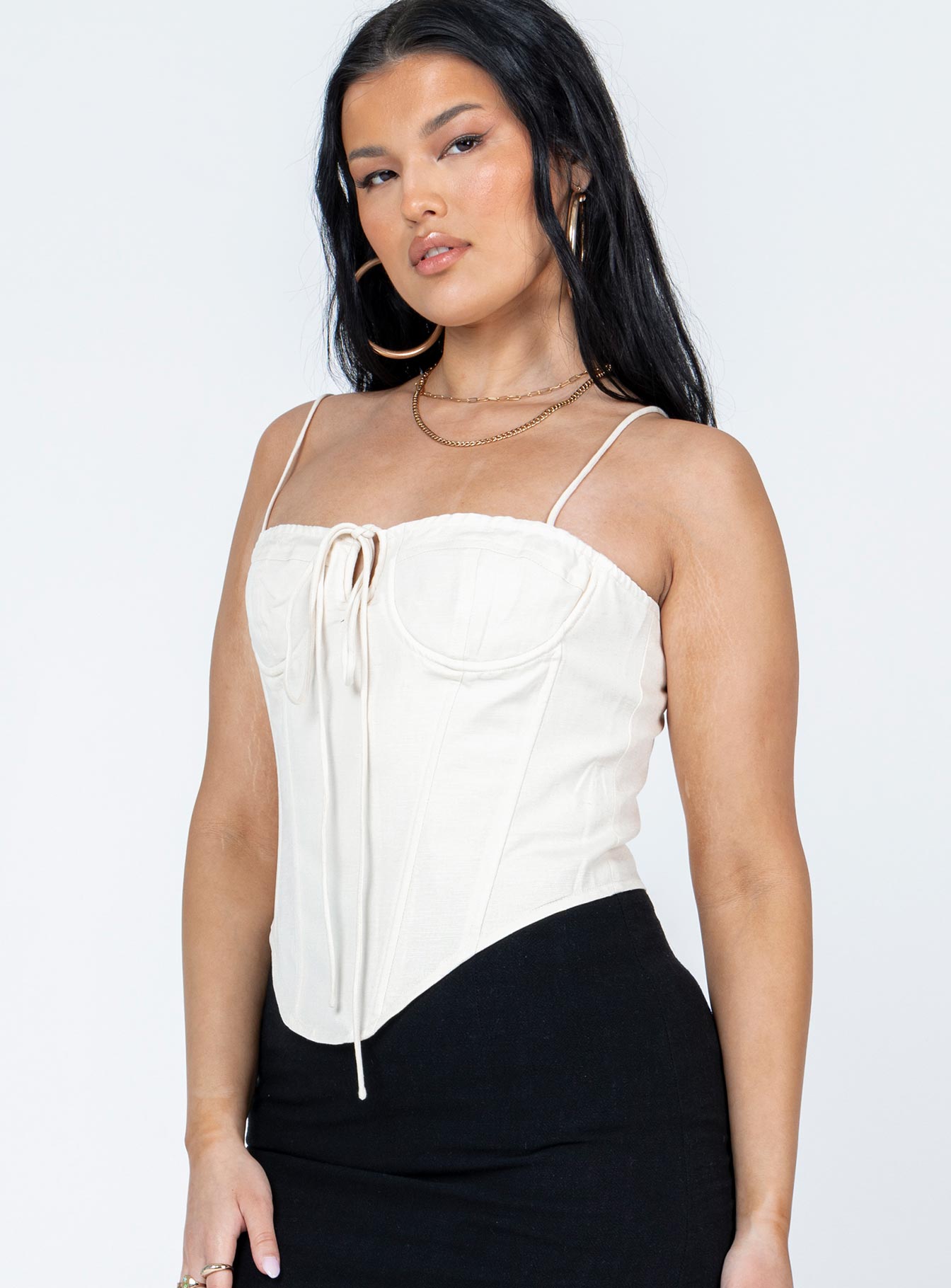 Del Gato Corset Top Off White