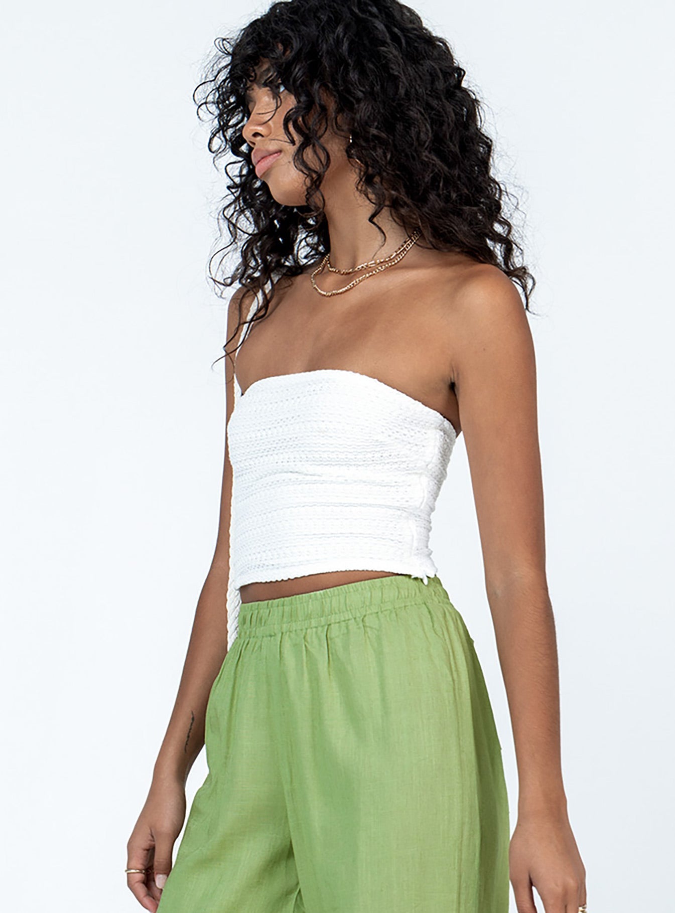 Karine Strapless Top White
