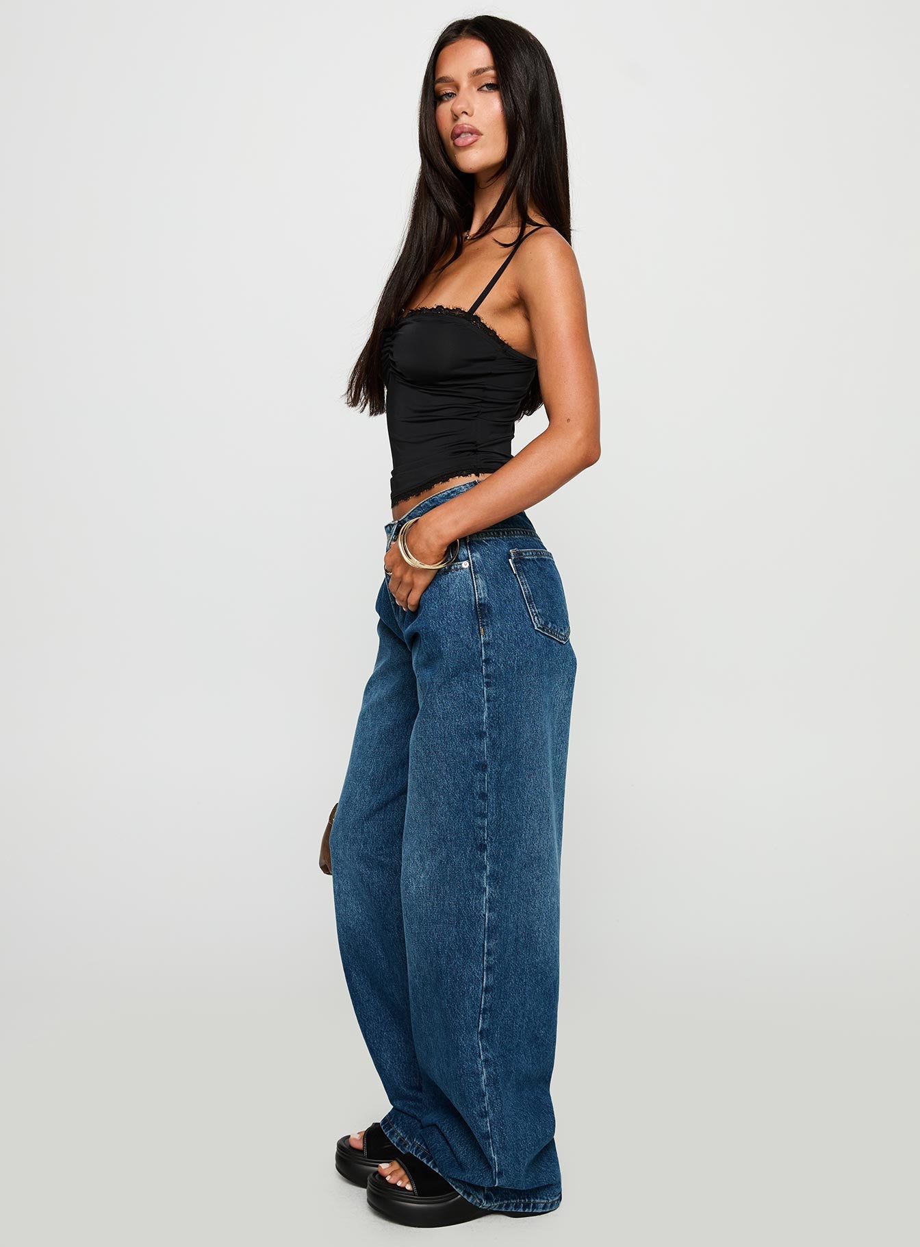 Duster Oversized Jeans Dark Wash