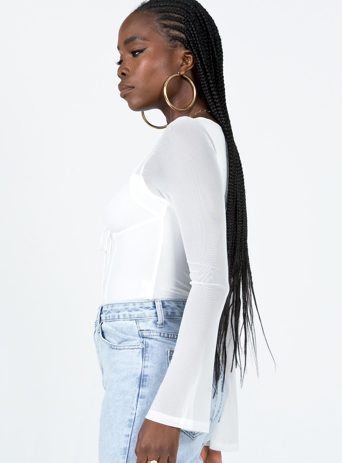 Jacob Long Sleeve Bodysuit White