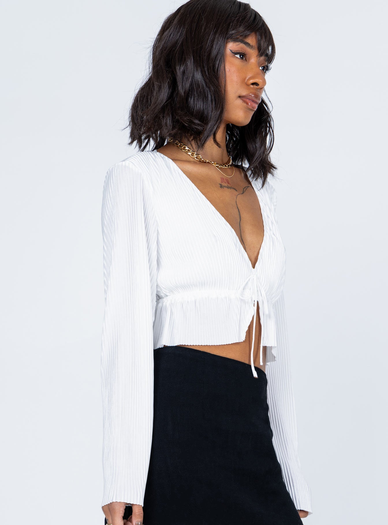 Khari Long Sleeve Top White