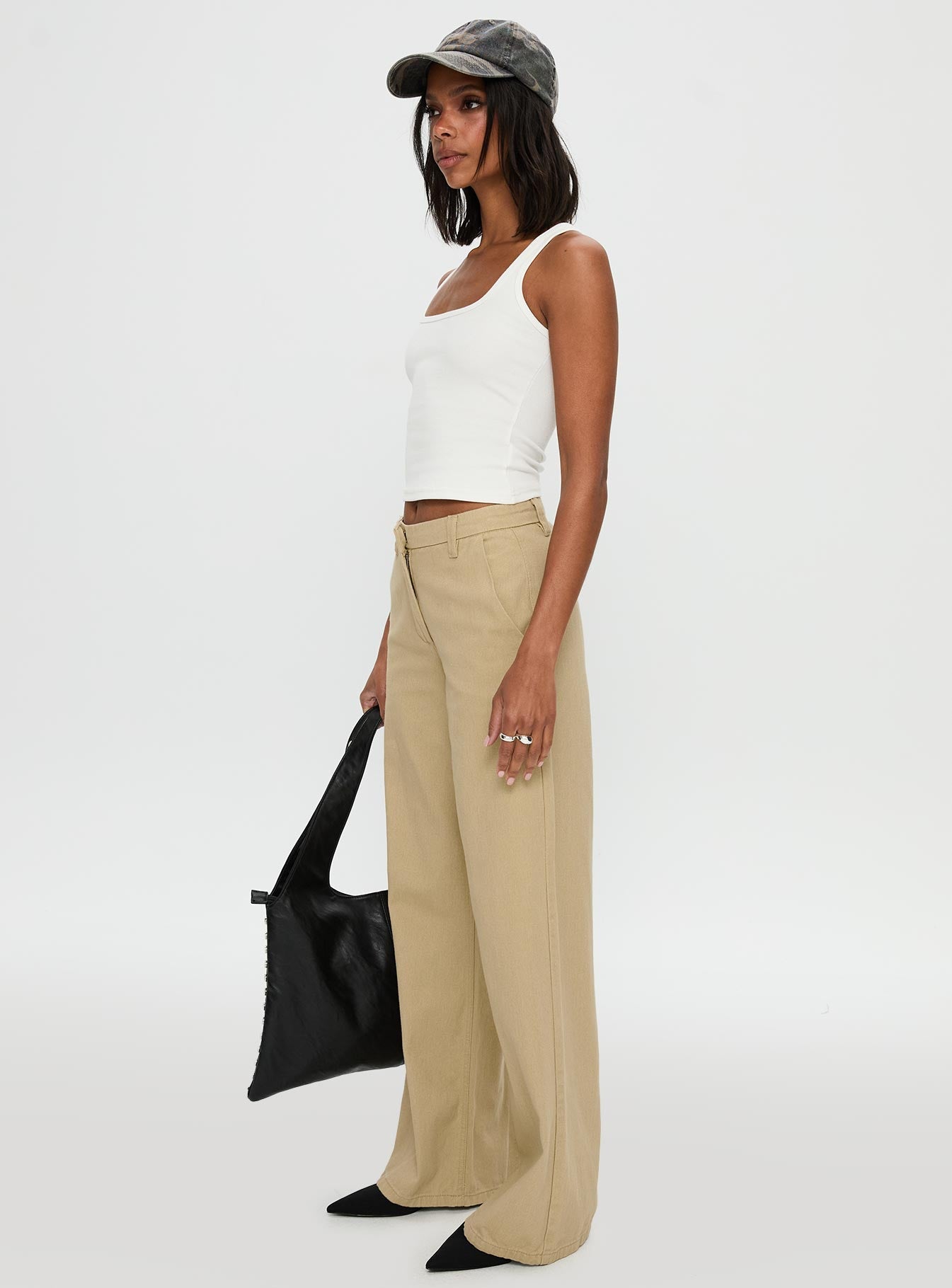 Latitude Wide Leg Pant Beige
