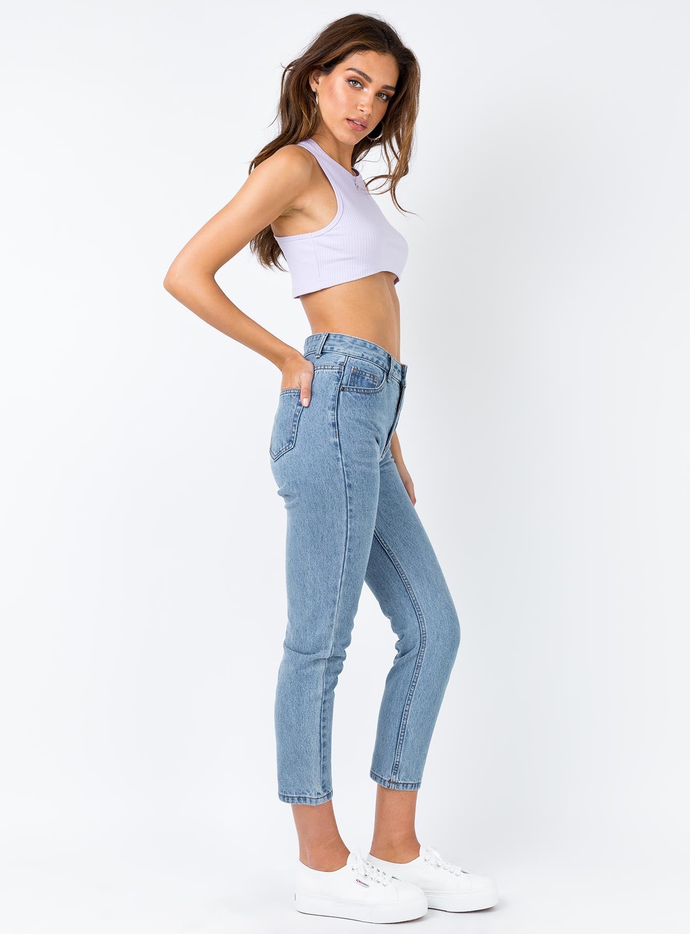 Gemini Mom Jeans Pale Blue