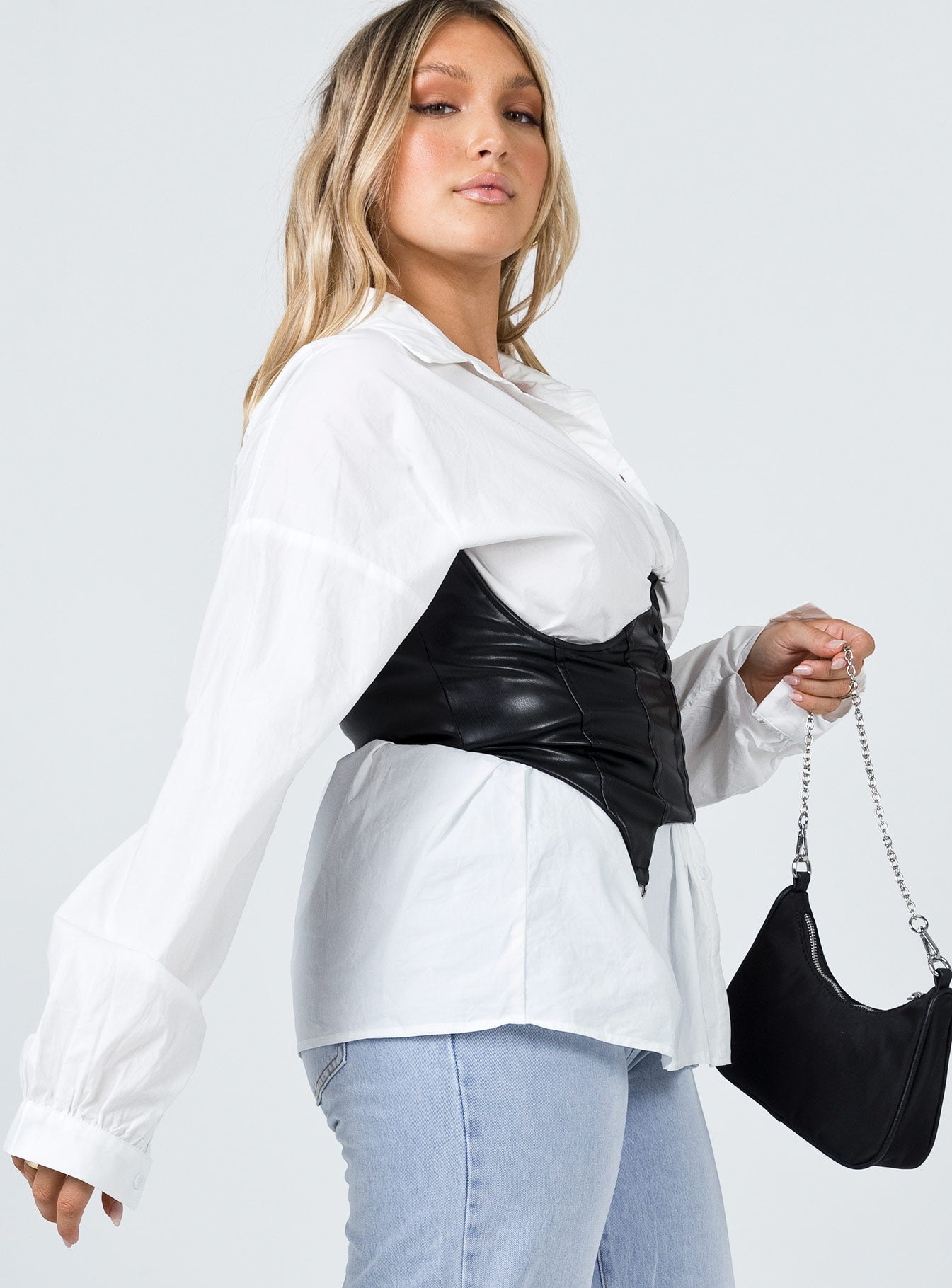 Camilla PU Bustier Black
