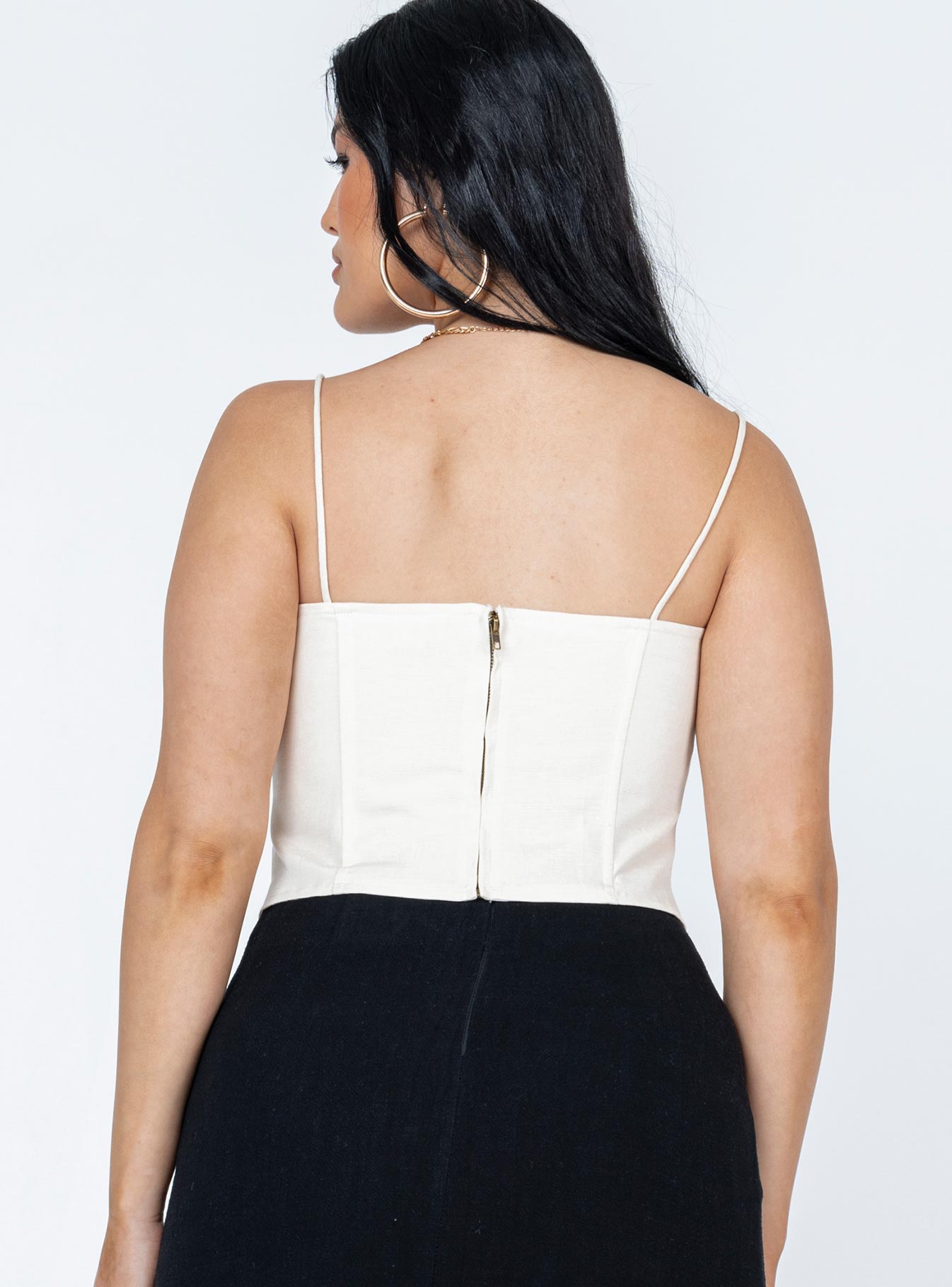 Del Gato Corset Top Off White