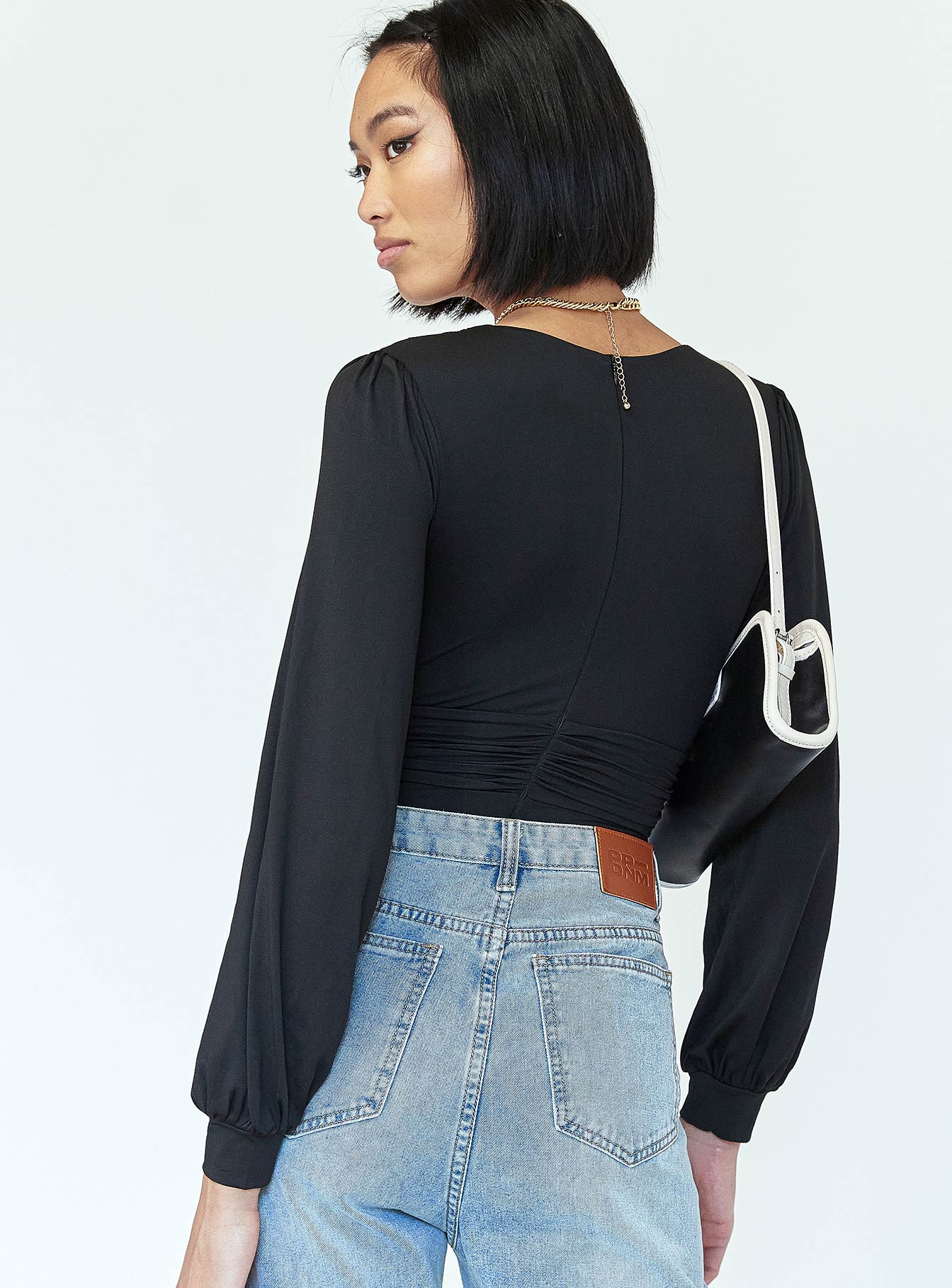 Jude Long Sleeve Bodysuit Black