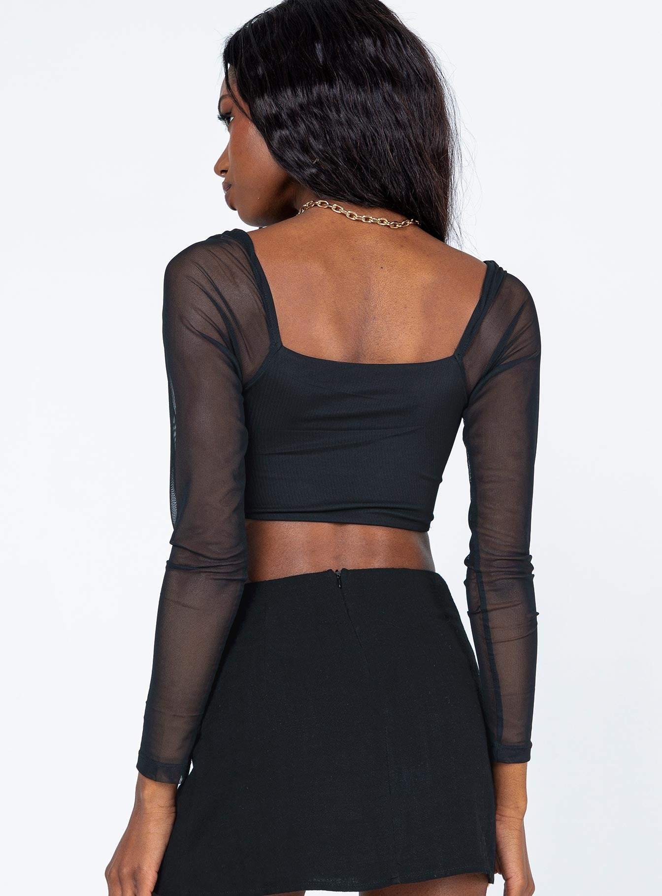 Randle Long Sleeve Top Black