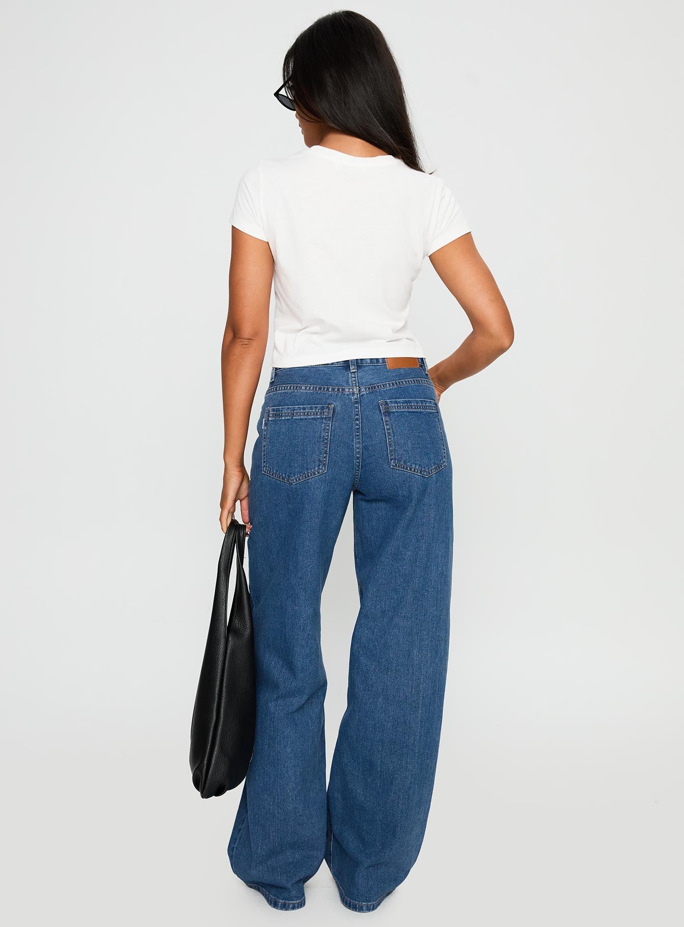 Taji Wide Leg Jeans Dark Blue