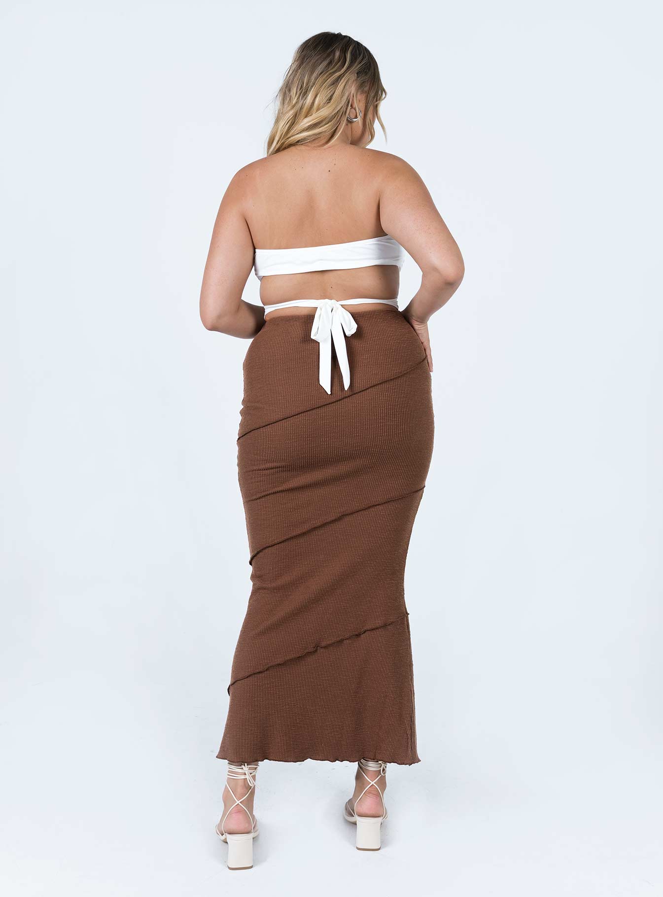 Oscar Maxi Skirt Brown