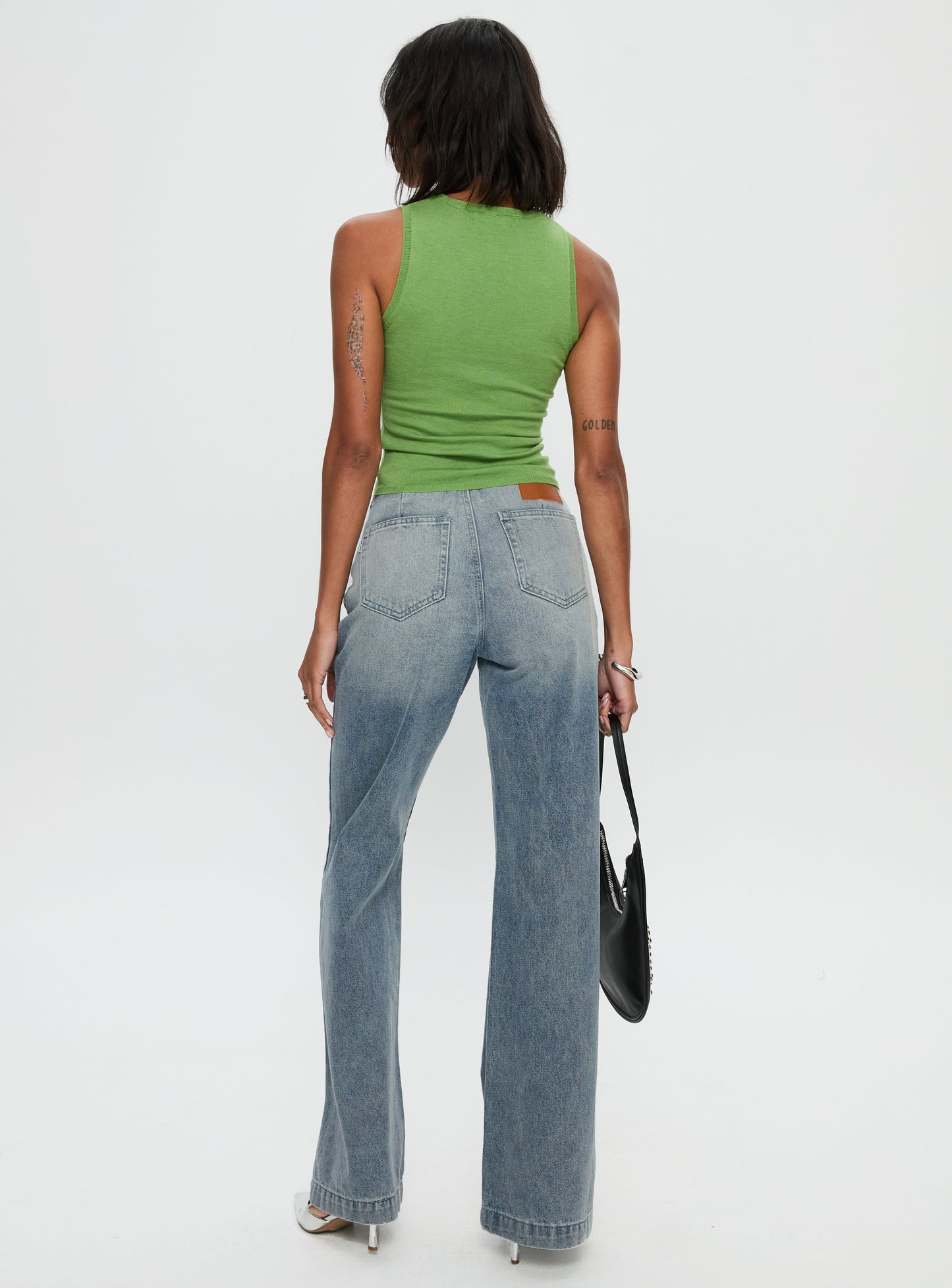 Slow Ride Belted Jeans Light Blue