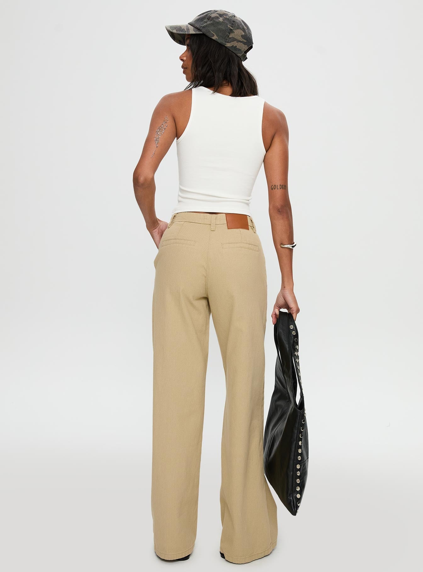 Latitude Wide Leg Pant Beige