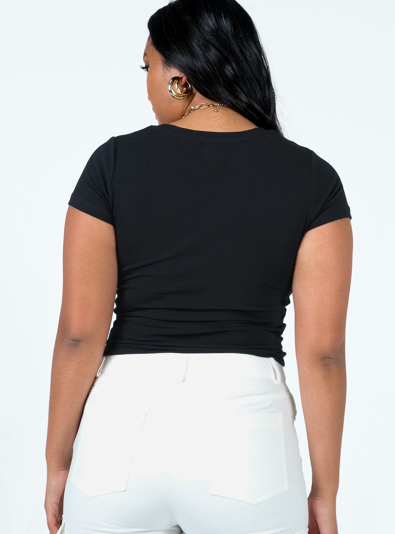 Lucky You Cherry Tee Black
