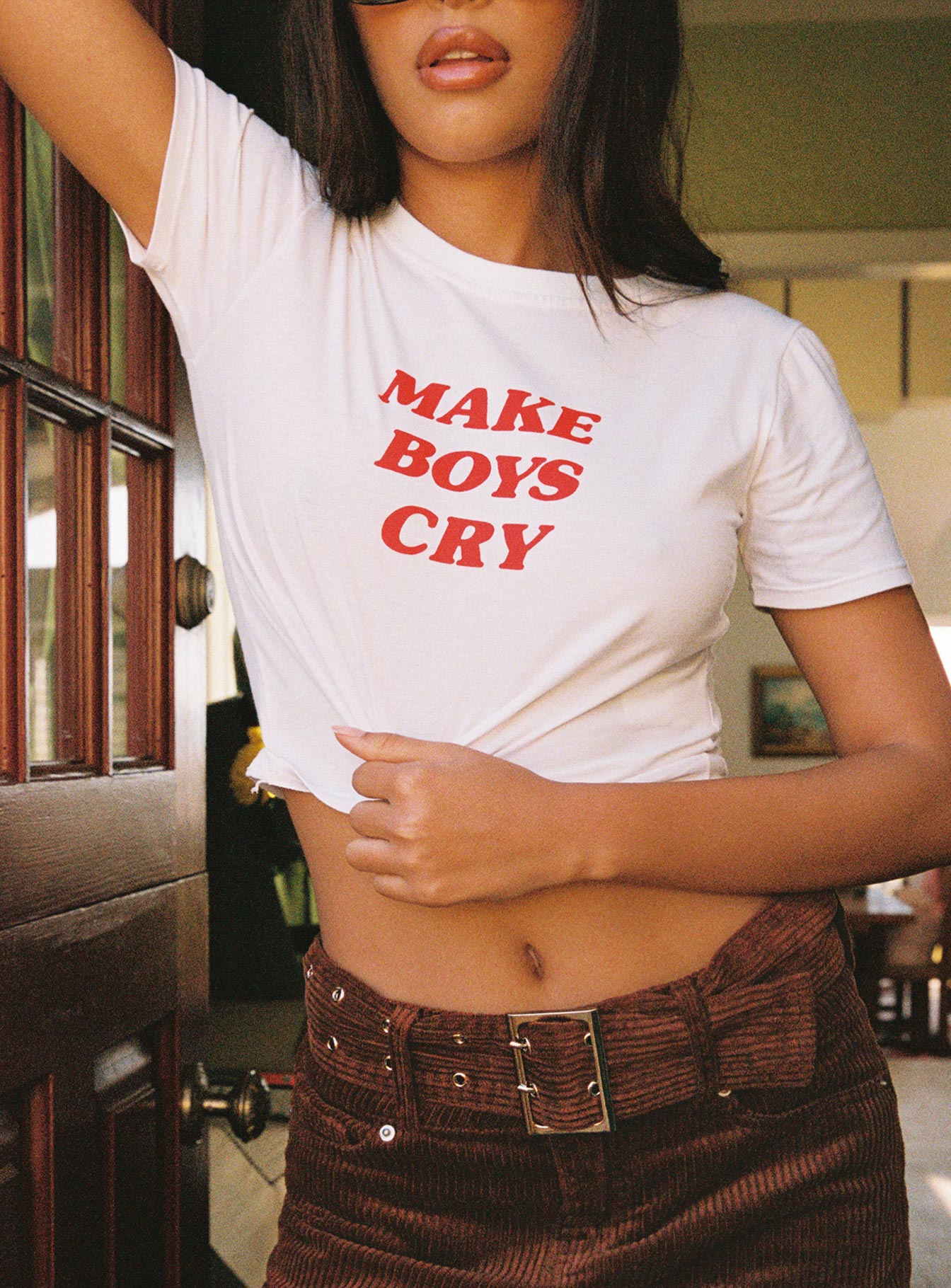 Motel Shrunk Tee White Make Boys Cry