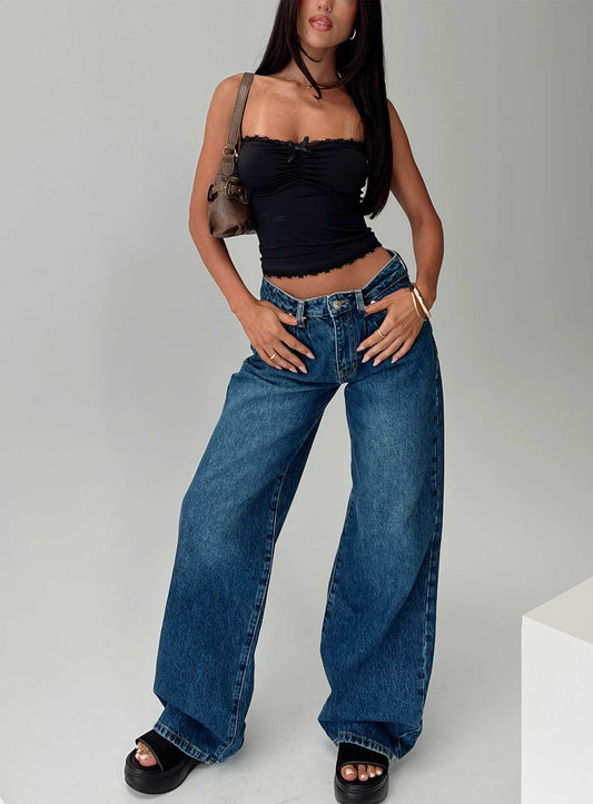 Duster Oversized Jeans Dark Wash
