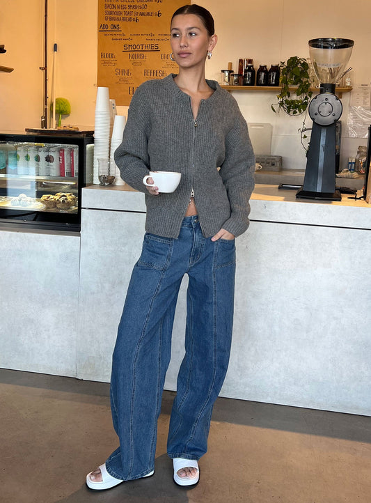 Taji Wide Leg Jeans Dark Blue