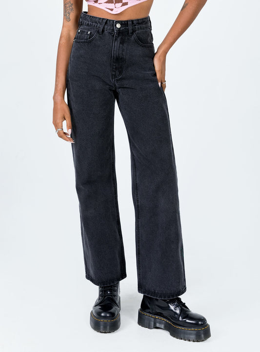 Henley Denim Jeans Black