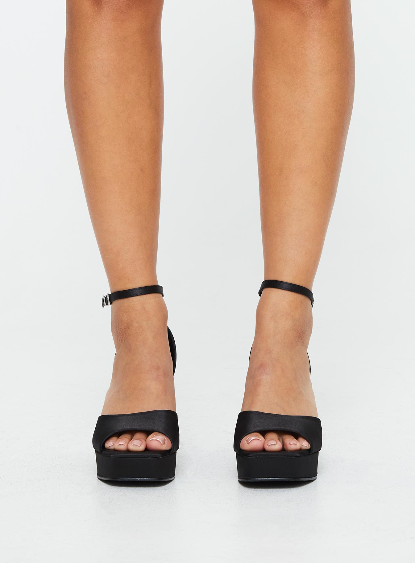 Therapy Ashton Heels Black Satin