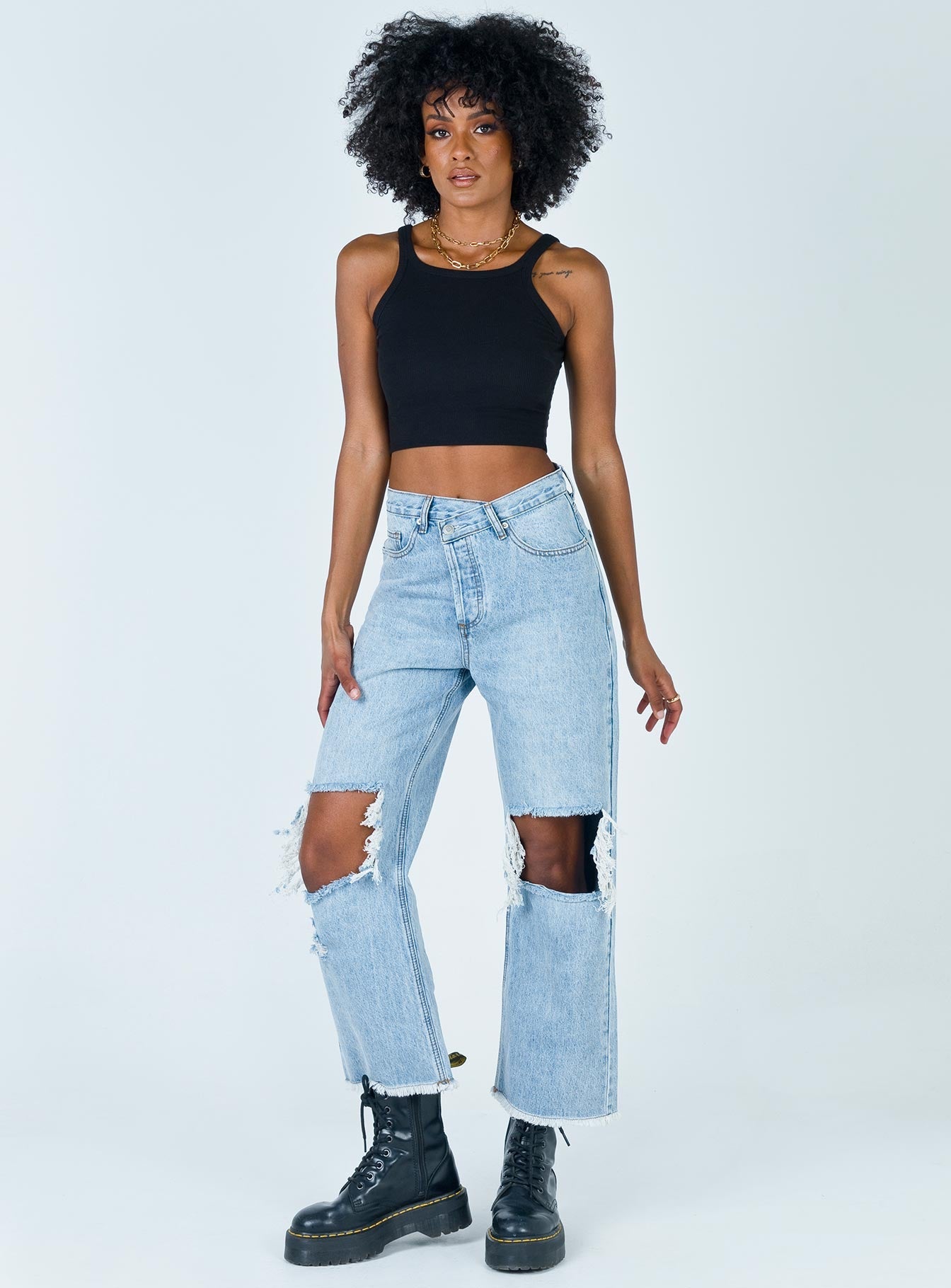 Wild Eyes Tank Top Black