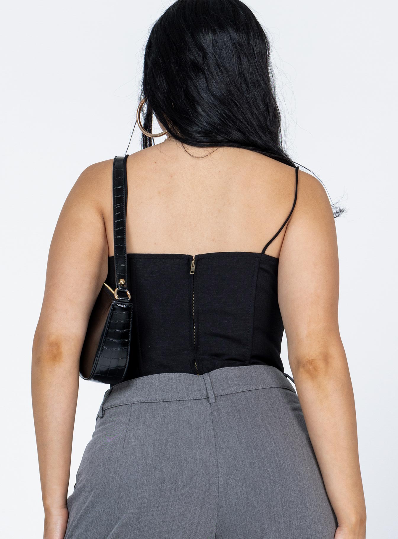 Del Gato Corset Top Black