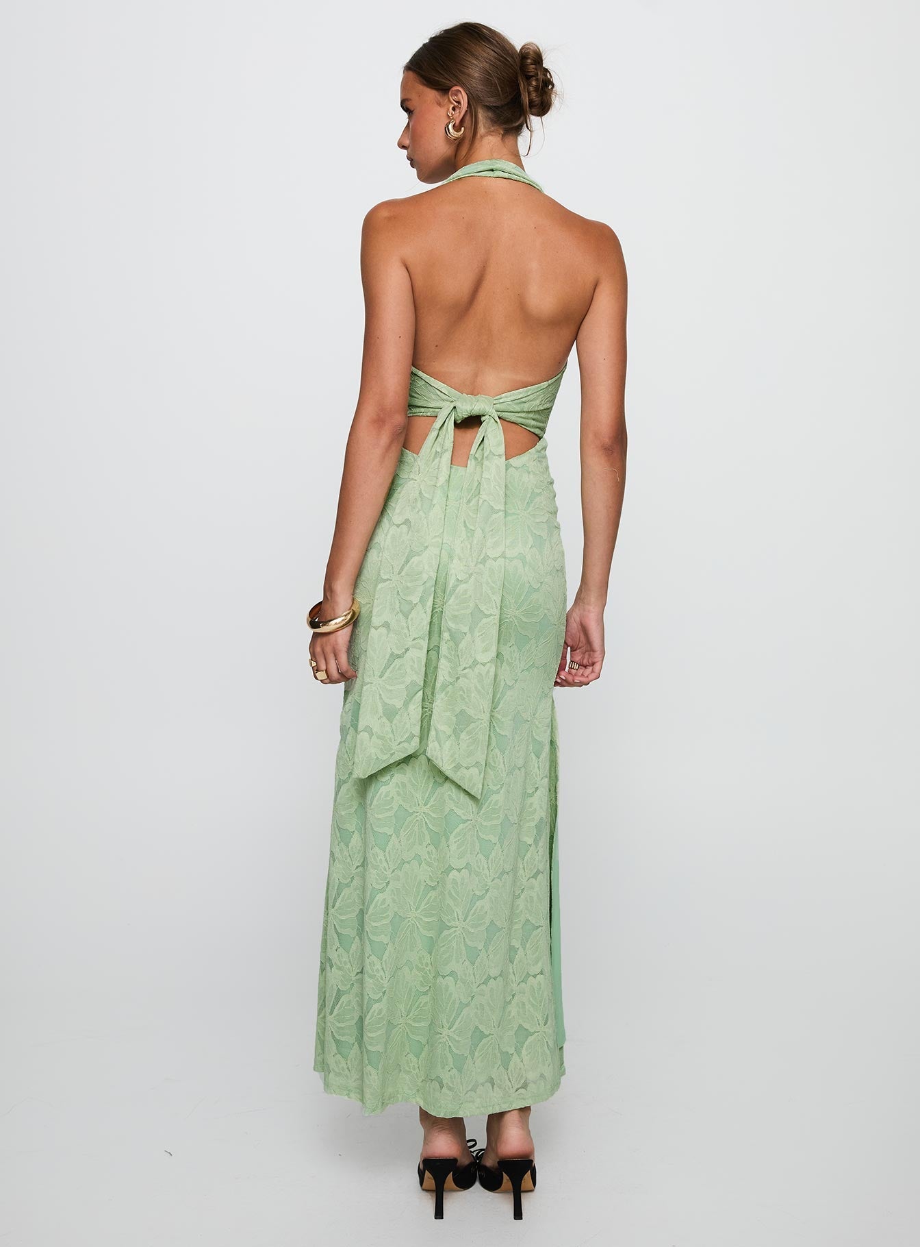 Starfall Halter Maxi Dress Sage