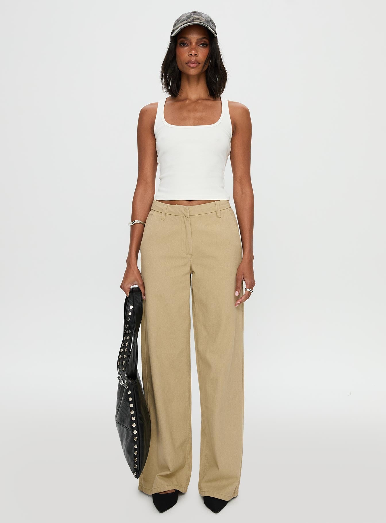 Latitude Wide Leg Pant Beige
