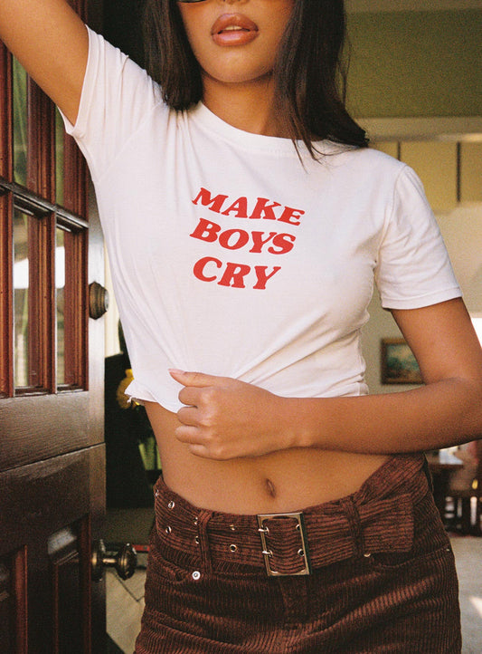 Motel Shrunk Tee White Make Boys Cry